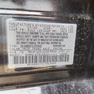 2020 NISSAN SENTRA SEAT BELT FRONT - 1004670967