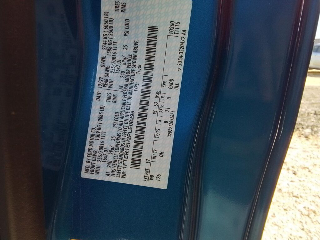 2022 FORD RANGER SEAT BELT FRONT - 1004255923