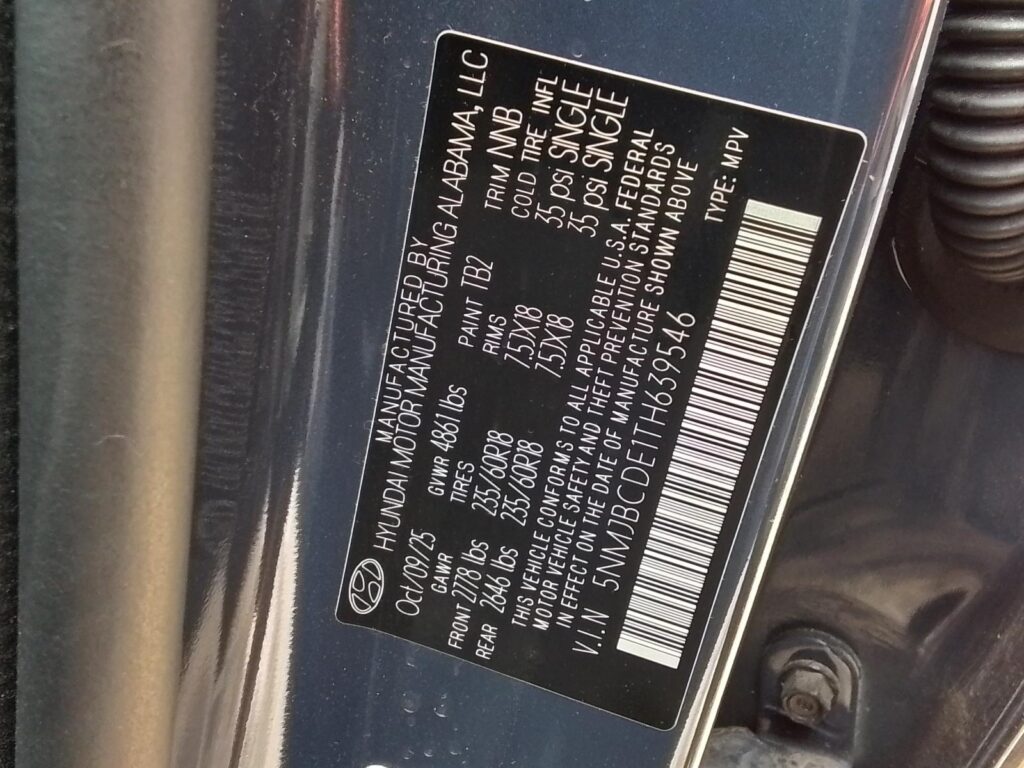 2026 HYUNDAI TUCSON AIR BAG - 1004668009